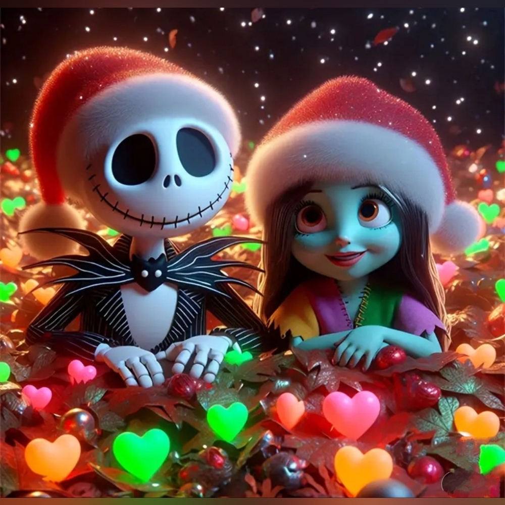 Nightmare with Santa Hats DIY Diamond Art Painting